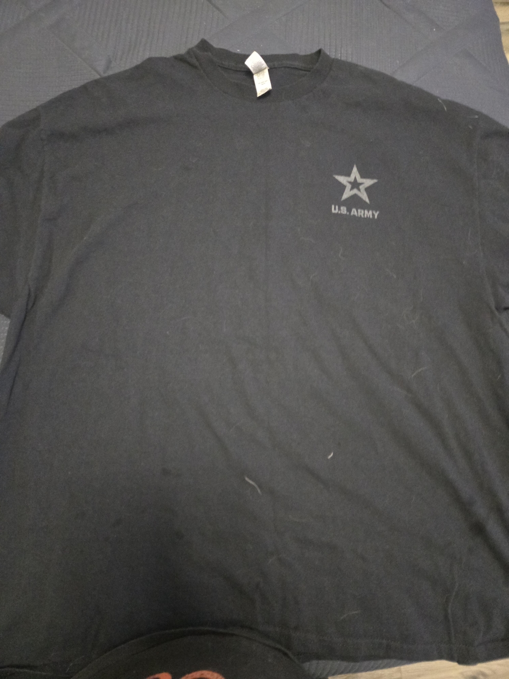 U.S. Army Black Short Sleeve Crew Tee with Star Logo Size 2xl